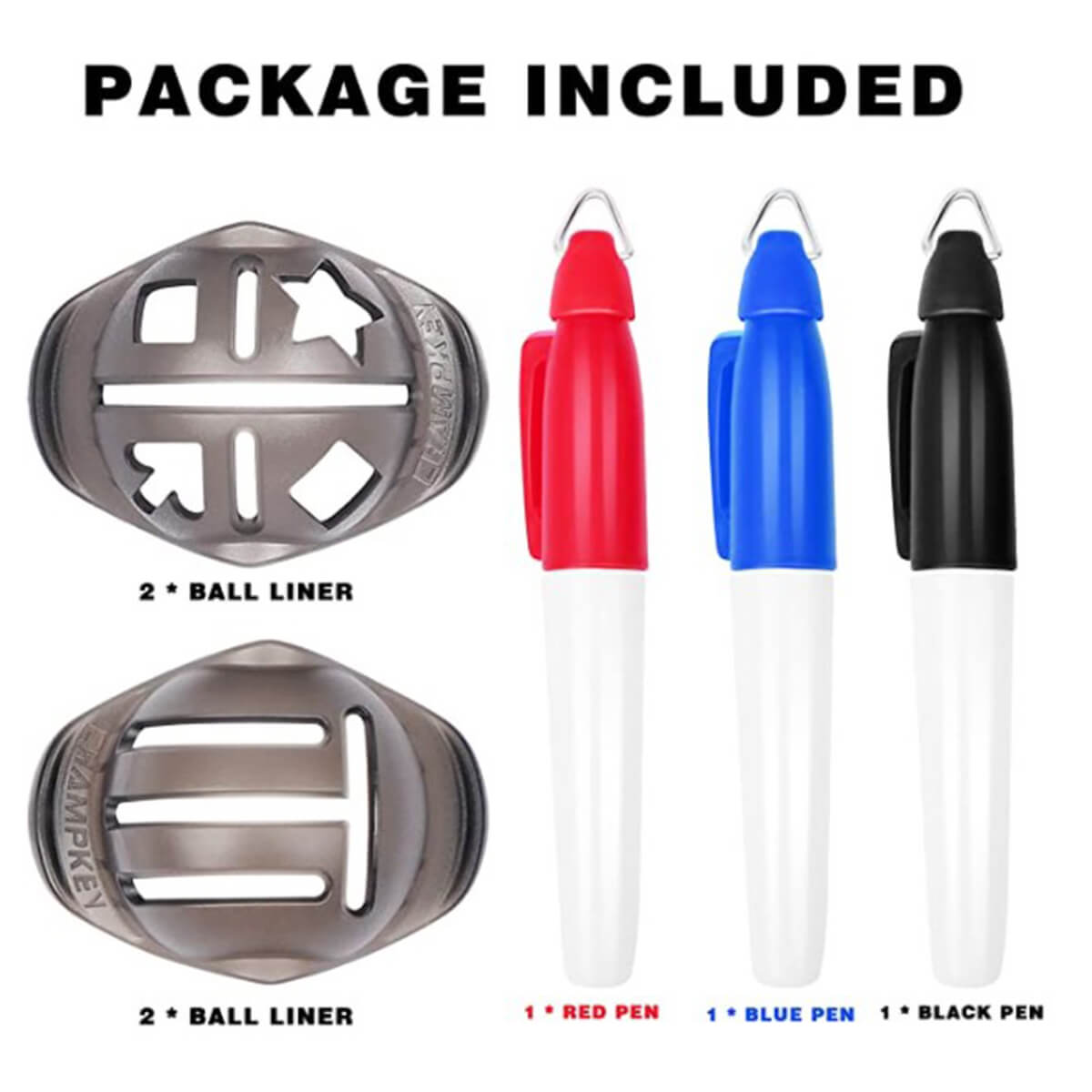 Tour Alignment Golf Ball Stencil Package Set